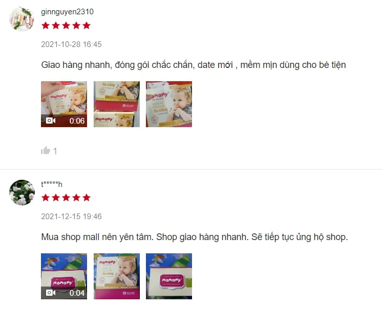 các loại khăn giấy ướt