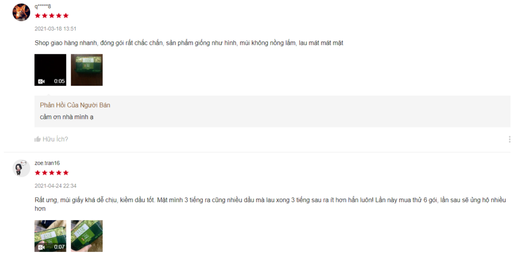 các loại khăn ướt