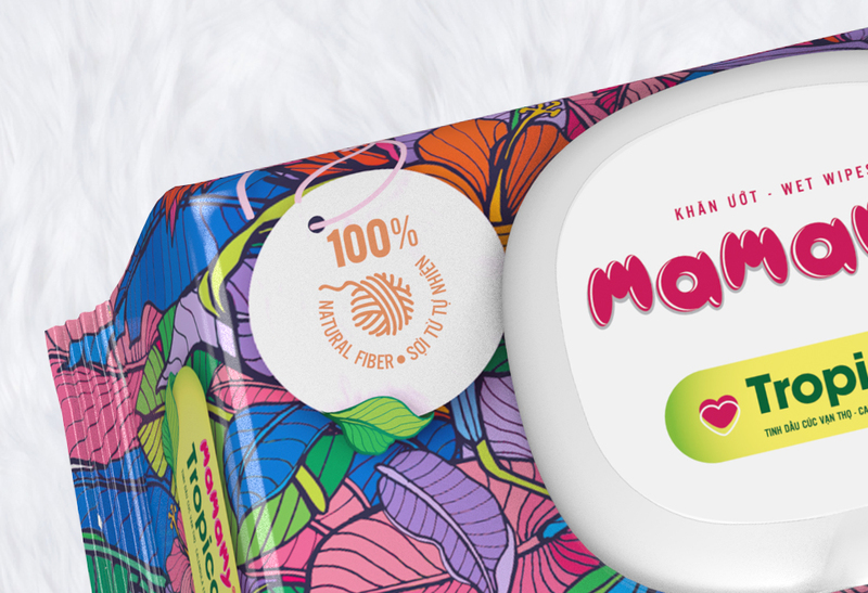 siêu phẩm khăn ướt thiên nhiên Mamamy Tropical